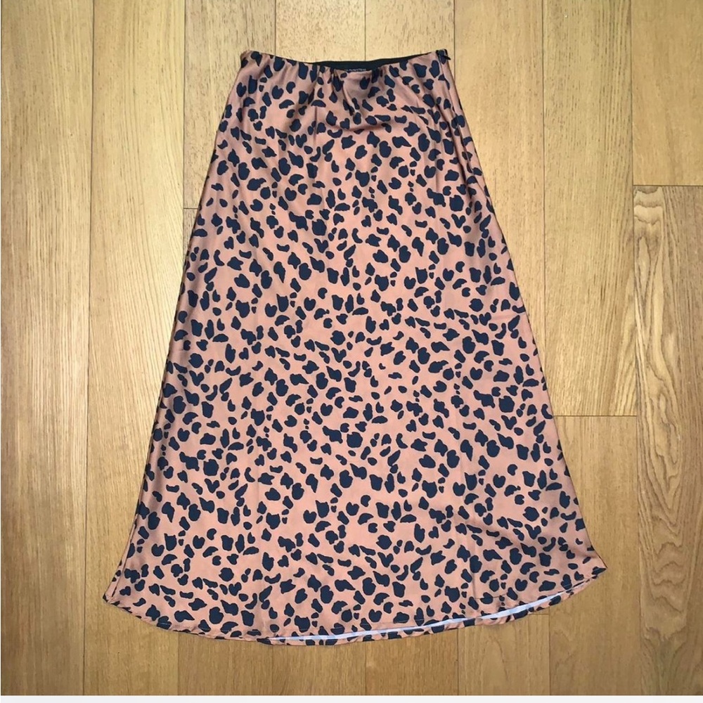 Urban Outfitters Leopard Print Midi Skirt